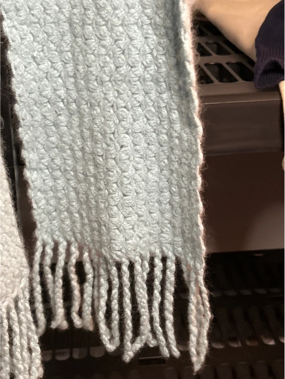 Banana Republic Light Blue Lambs Wool and Rabbit Hair Scarf